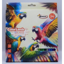 Цветни моливи B-MAX COLOR LANDS 24 цвята Цветни моливи B-MAX COLOR LANDS 24 цвята