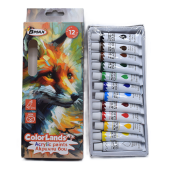 Акрилна боя В-МАХ COLOR LANDS 12 цвята 12 мл. тубичка Акрилна боя В-МАХ COLOR LANDS 12 цвята 12 мл. тубичка