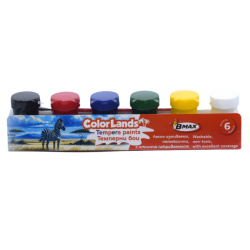 Темперна боя В-МАХ COLOR LANDS 6 цвята 20 мл. бурканче Темперна боя В-МАХ COLOR LANDS 6 цвята 20 мл. бурканче