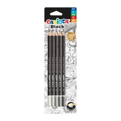 ГРАФИТНИ МОЛИВИ CARIOCA BLACK 2H,H,HB,B,2В 5 броя