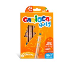 ПАСТЕЛИ CARIOCA BABY 3 in1 6 ЦВЯТА + ОСТРИЛКА ПАСТЕЛИ CARIOCA BABY 3 in1 6 ЦВЯТА + ОСТРИЛКА