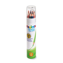 Цветни моливи Carioca TITA 12 цвята тубус + острилка