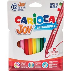 ФЛУМАСТЕРИ CARIOCA JOY СУПЕРИЗМИВАЕМИ 12 ЦВЯТА
