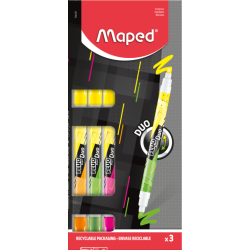 ТЕКСТ МАРКЕРИ MAPED FLUO PEPS FLUO DUO 3 БРОЯ 4 ЦВЯТА