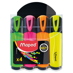 ТЕКСТ МАРКЕРИ MAPED FLUO PEPS 4 ЦВЯТА