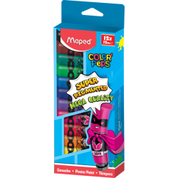 ТЕМПЕРНА БОЯ MAPED 12 ЦВЯТА 12 ml КАРТОНЕНА КУТИЯ