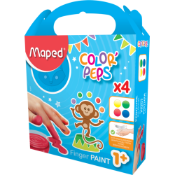 БОЯ MAPED EARLY AGE ЗА РИСУВАНЕ С ПРЪСТИ 4 цв. х 80ml