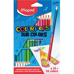ЦВЕТНИ МОЛИВИ MAPED COLOR'PEPS DUO 18=36 ЦВЯТА