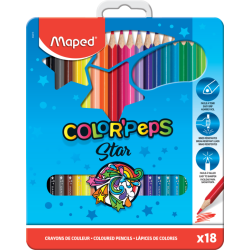 Цветни моливи Maped Color'Peps 18 цвята метална кутия