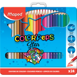 Цветни моливи Maped Color'Peps 24 цвята метална кутия