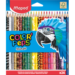 Цветни моливи Maped Color'Peps Animals FSC 24 цвята