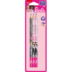 Графитни Моливи MAPED HB BARBIE 6 бр. бл.