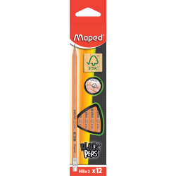 ГРАФИТНИ МОЛИВИ BLACK`PEPS HB + ГУМА КУТИЯ 12 БРОЯ