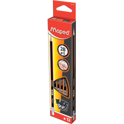 ГРАФИТНИ МОЛИВИ BLACK`PEPS 2B + ГУМА КУТИЯ 12 БРОЯ