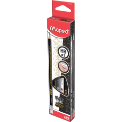ГРАФИТНИ МОЛИВИ BLACK`PEPS DECO HB + ГУМА КУТИЯ 12 БРОЯ