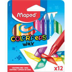 ПАСТЕЛИ MAPED COLOR` PEPS Восъчни 12 цвята