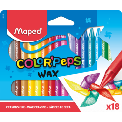ПАСТЕЛИ MAPED COLOR` PEPS Восъчни 18 цвята