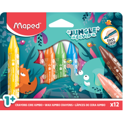 Восъчни пастели Maped COLOR`PEPS JUNGLE FEVER JUMBO 12 цвята