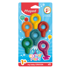 Детски пастели Maped COLOR` PEPS BABY NEW пласти 6 цвята