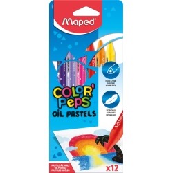 МАСЛЕНИ ПАСТЕЛИ MAPED COLOR` PEPS 12 цвята