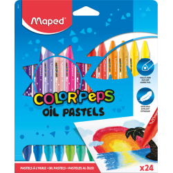 МАСЛЕНИ ПАСТЕЛИ MAPED COLOR` PEPS 24 цвята
