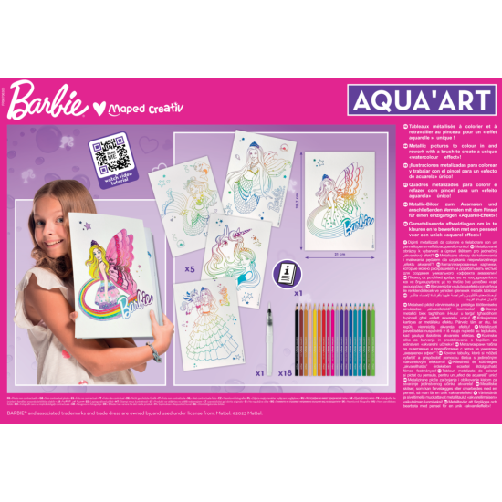 Креативен комплект MAPED AQUA ART Акварел BARBIE 7+ Креативен комплект MAPED AQUA ART Акварел BARBIE 7+