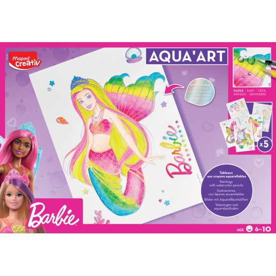 Креативен комплект MAPED AQUA ART Акварел BARBIE 7+ Креативен комплект MAPED AQUA ART Акварел BARBIE 7+