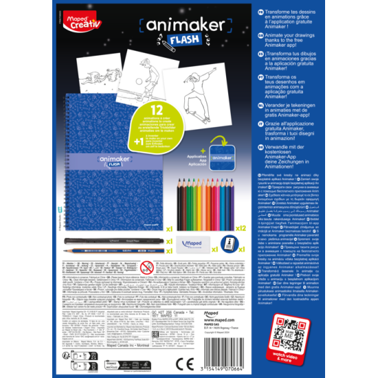 Креативен комплект Maped ANIMAKER FLASH - ACTION 6-11г. Креативен комплект Maped ANIMAKER FLASH - ACTION 6-11г.