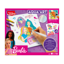 Креативен комплект MAPED BARBIE AQUA ART - Рисувай с акварел - 6-10 + Креативен комплект MAPED BARBIE AQUA ART - Рисувай с акварел - 6-10 +