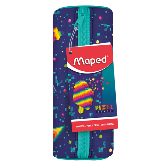 Несесер MAPED празен 1 цип тубус PIXEL PARTY