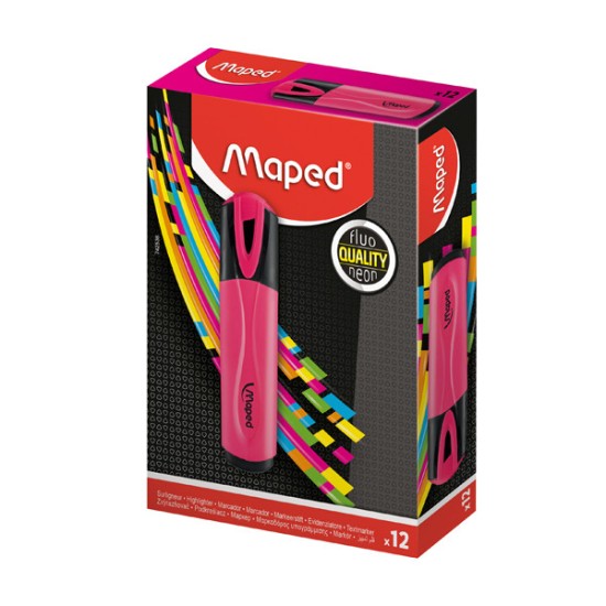 ТЕКСТ МАРКЕРИ MAPED FLUO PEPS РОЗОВ 12 БРОЯ КУТИЯ