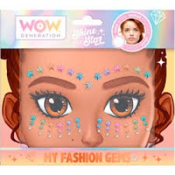 WOW GENERATION БЛЕСТЯЩИ КАМЪНИ ЗА ЛИЦЕ WOW 3 дизайна 6+