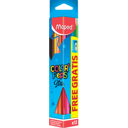  Цветни моливи Maped Color'Peps 12 цвята + острилка VIVO