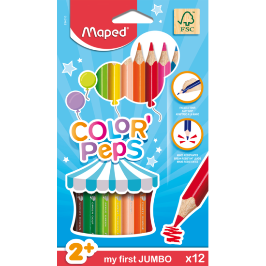 Цветни моливи Maped Color'Peps Early age FSC 12 цвята