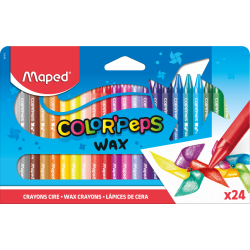 ПАСТЕЛИ MAPED COLOR` PEPS Восъчни 24 цвята